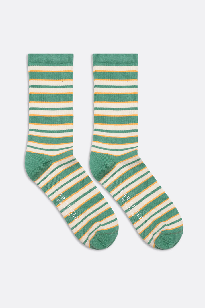 Ribbed Stripe Sock - Frosty Green