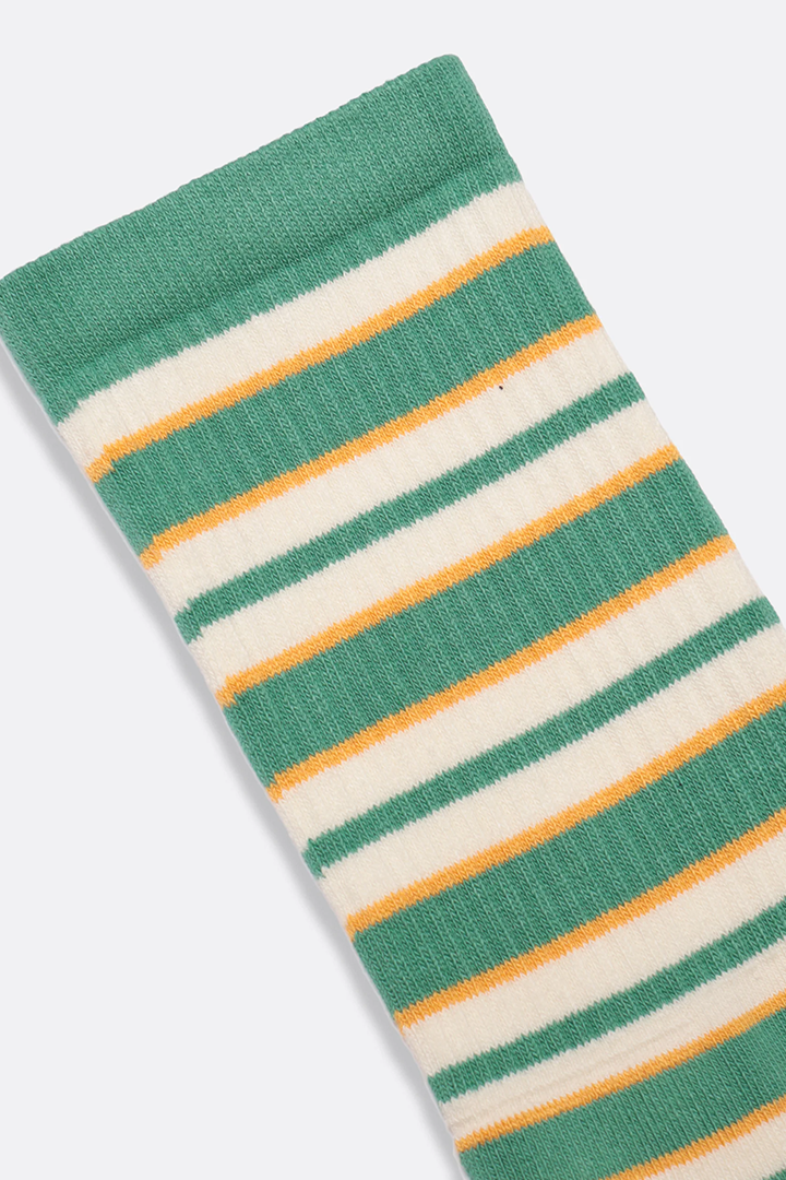Ribbed Stripe Sock - Frosty Green