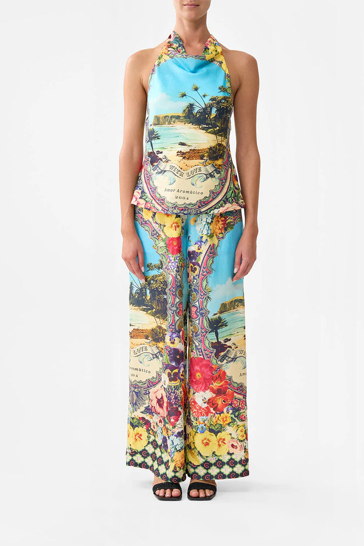 Cowl Neck Halter Top