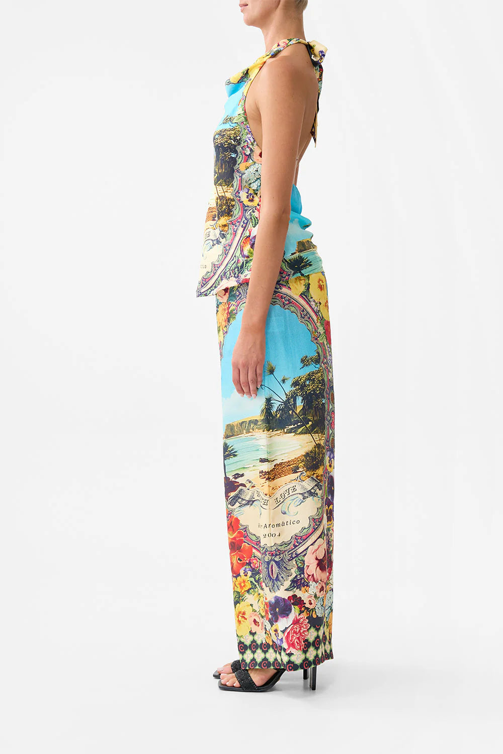 Cowl Neck Halter Top