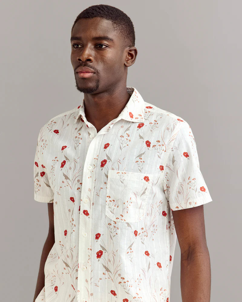 Short Sleeve Textural Poppy Treme Shirt