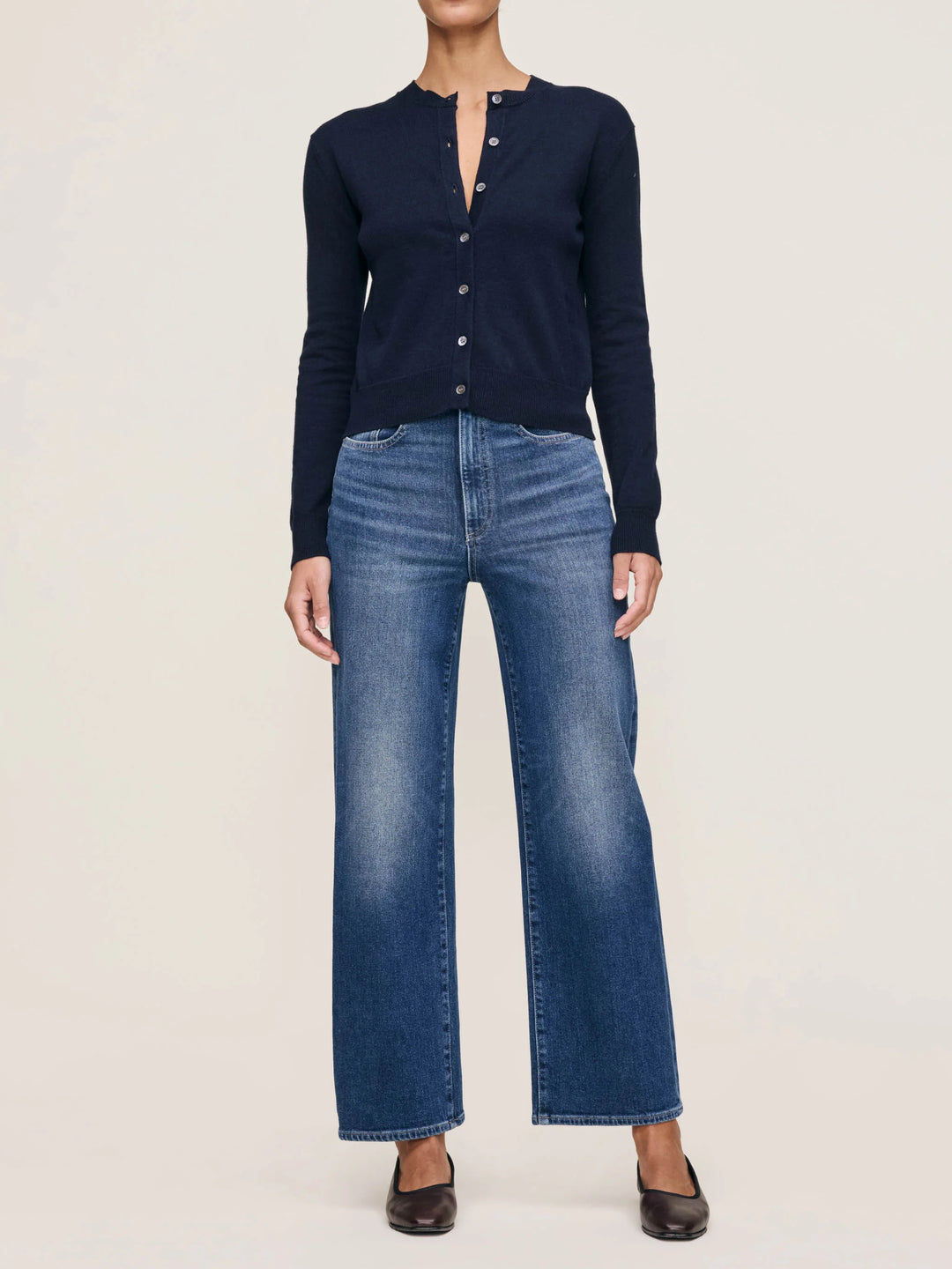 Karmine Refined Wide Leg High Rise 28" Jeans