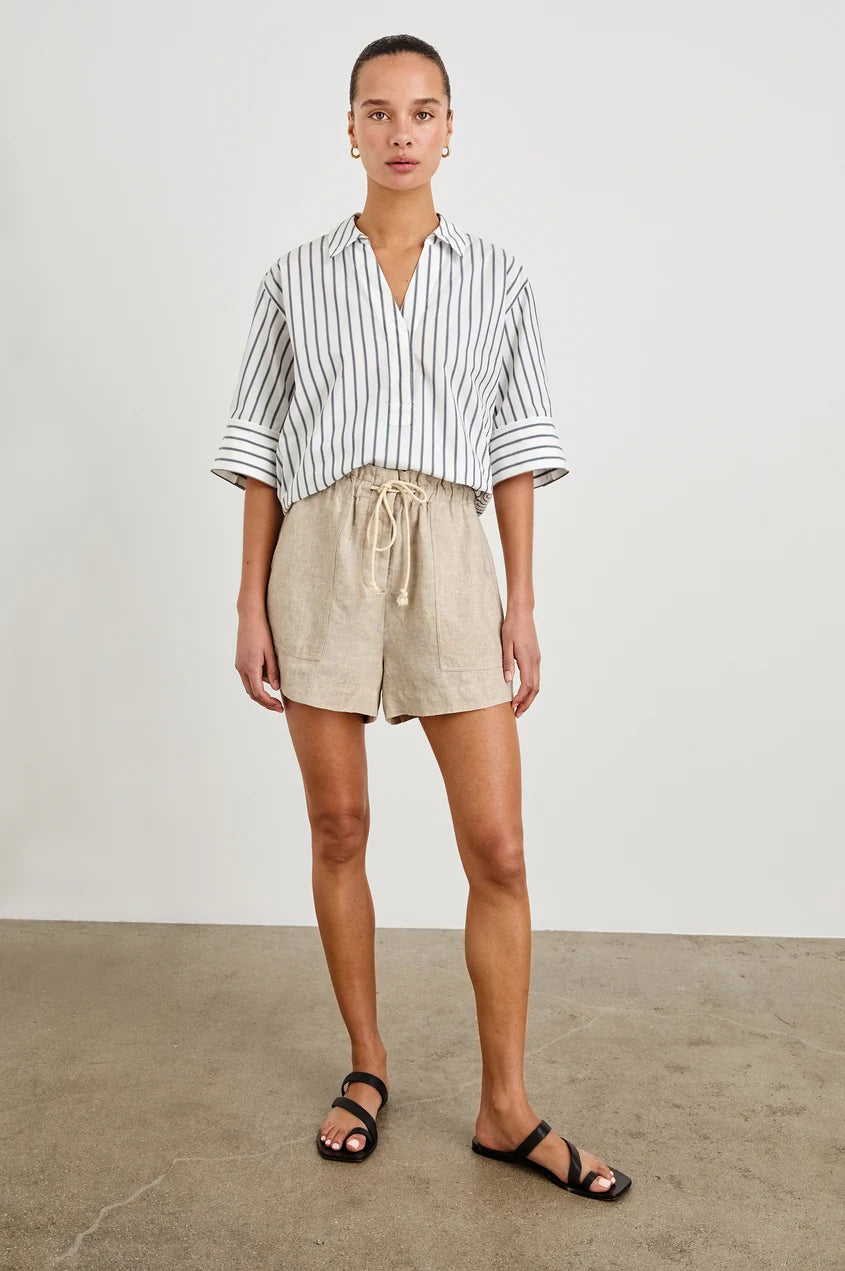 Foster Shorts in Heathered Flax