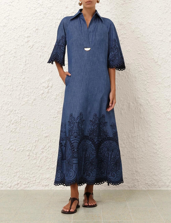 Coco Embroidered Denim