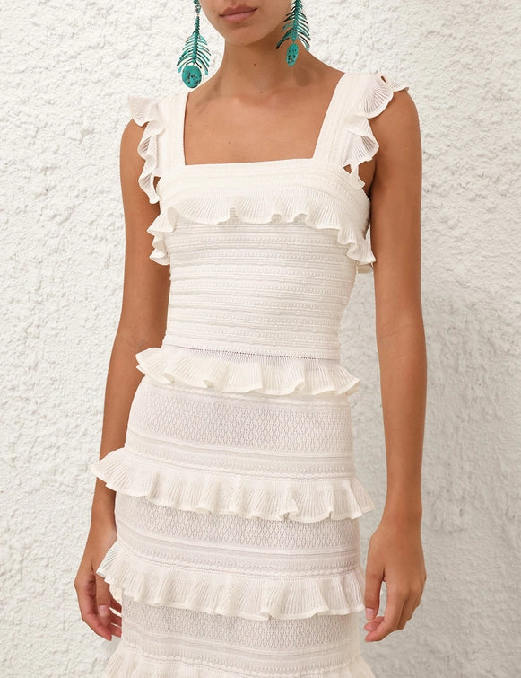 Illuminate Lace Frill Cami