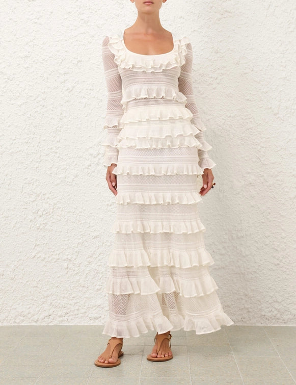 Illumiate Lace Frill Skirt