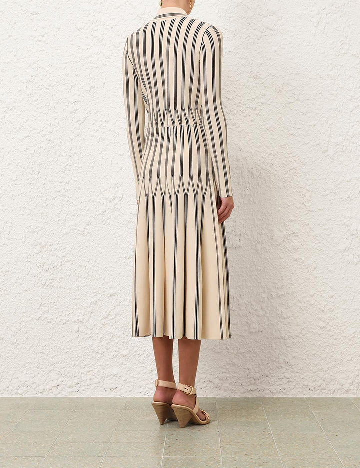 Rebellion Striped Midi Skirt