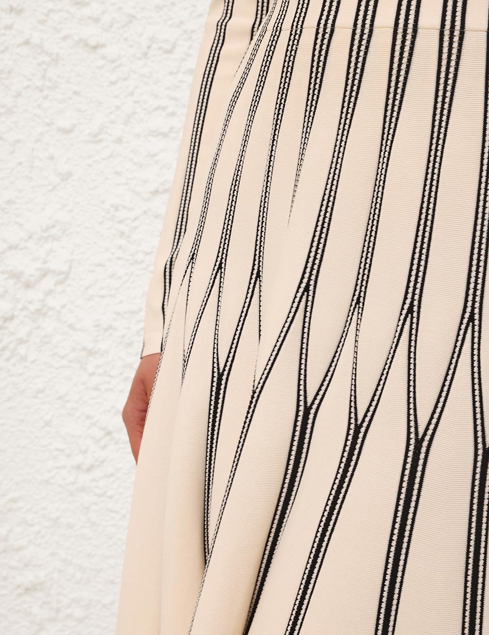 Rebellion Striped Midi Skirt