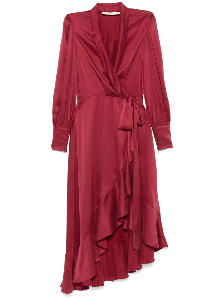 Silk Wrap Midi Dress