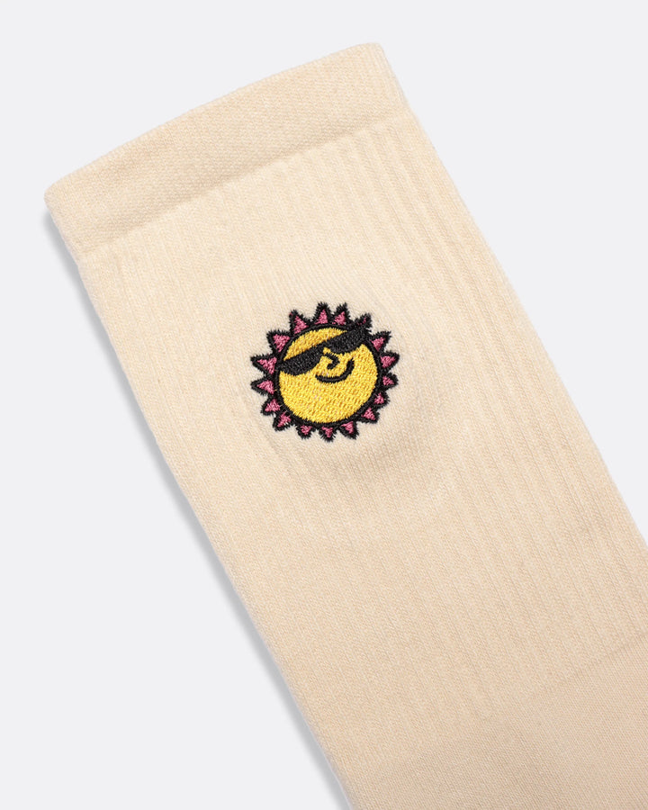 Embroidered Socks in Sunny Motif