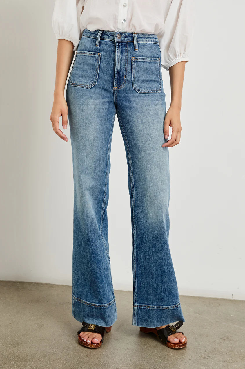 Alamitos Flared Trousers in Tradewinds