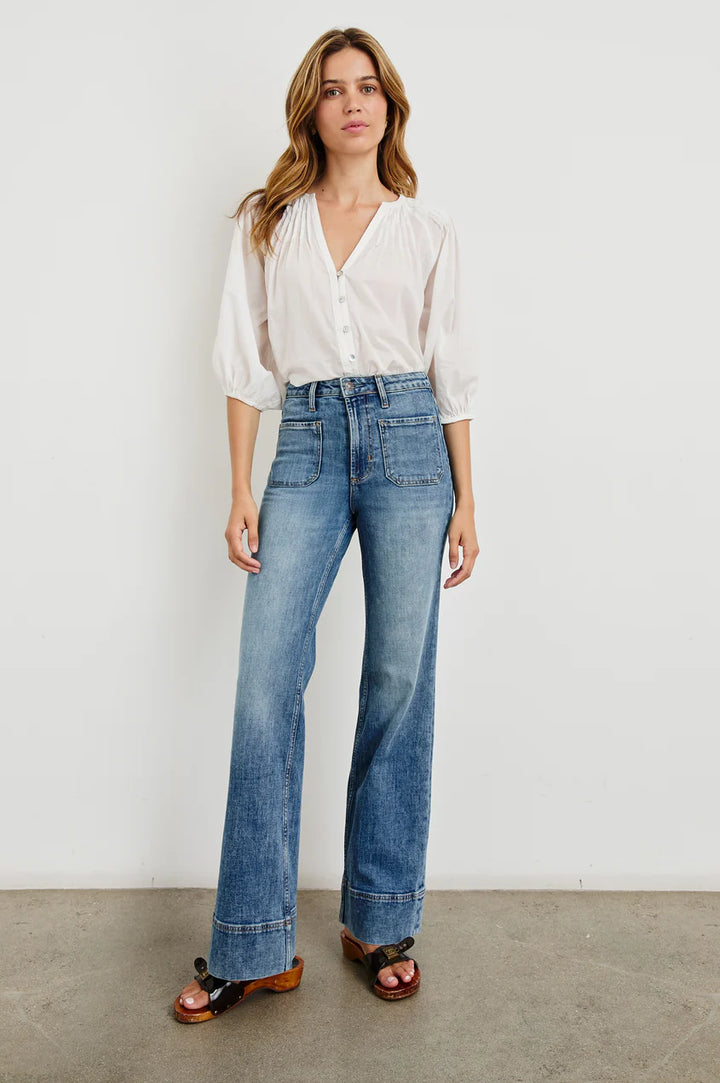 Alamitos Flared Trousers in Tradewinds
