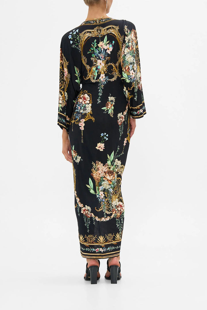 Long Split Front Twist Dress