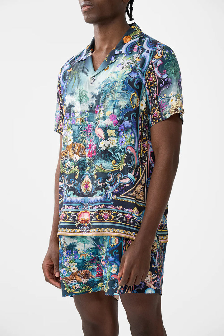 Short Sleeve Camp Collared Shirt