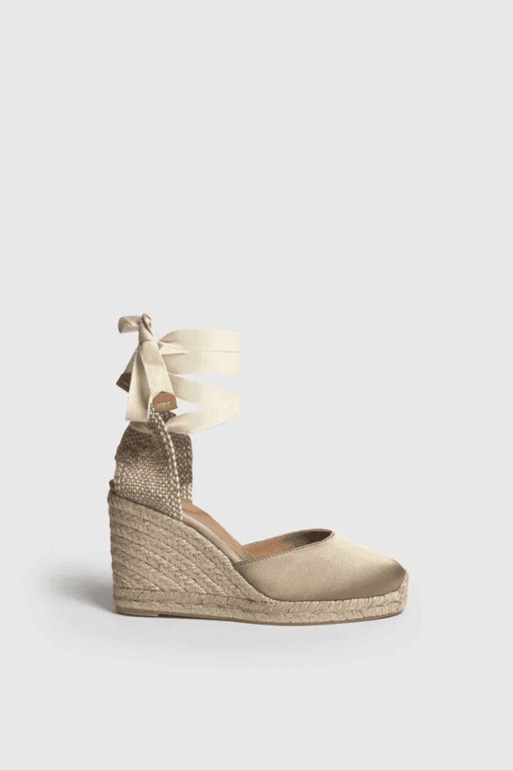 Castaner Carina Wedge Espadrille Champagne