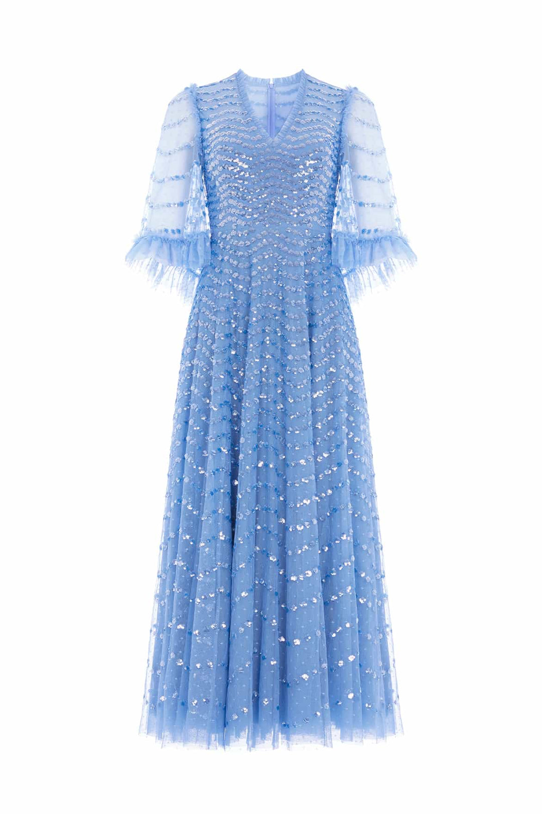 Shimmer Wave Ankle Gown