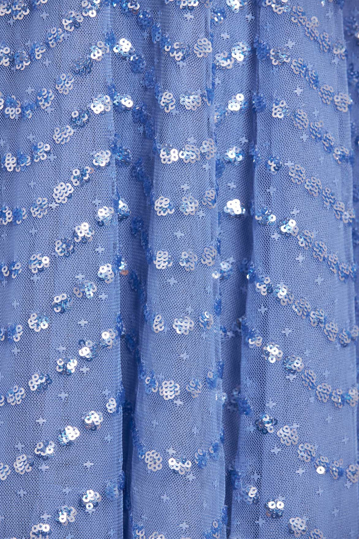 Shimmer Wave Ankle Gown