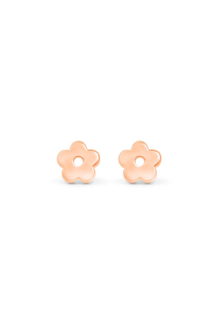 Daisy Stud Earrings - Rose Gold