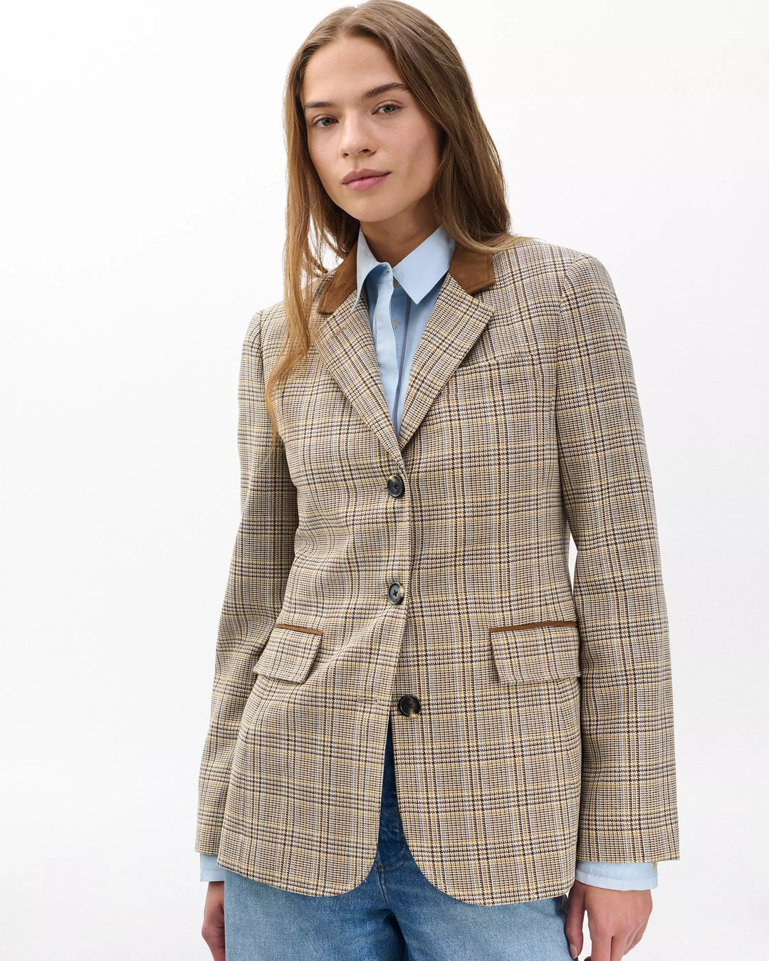 Evia Plaid Blazer