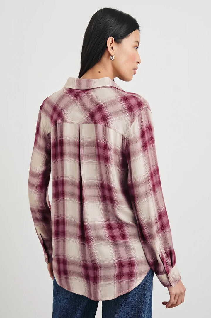 Hunter Shirt in Faded Plum Ivory