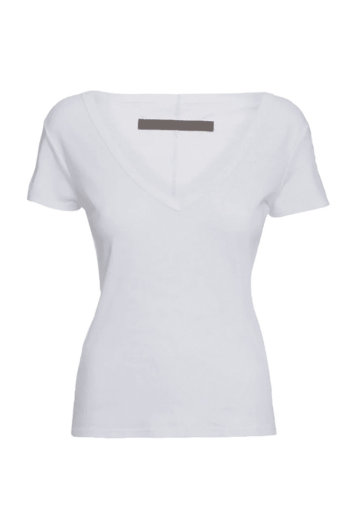 White Easy V Tee