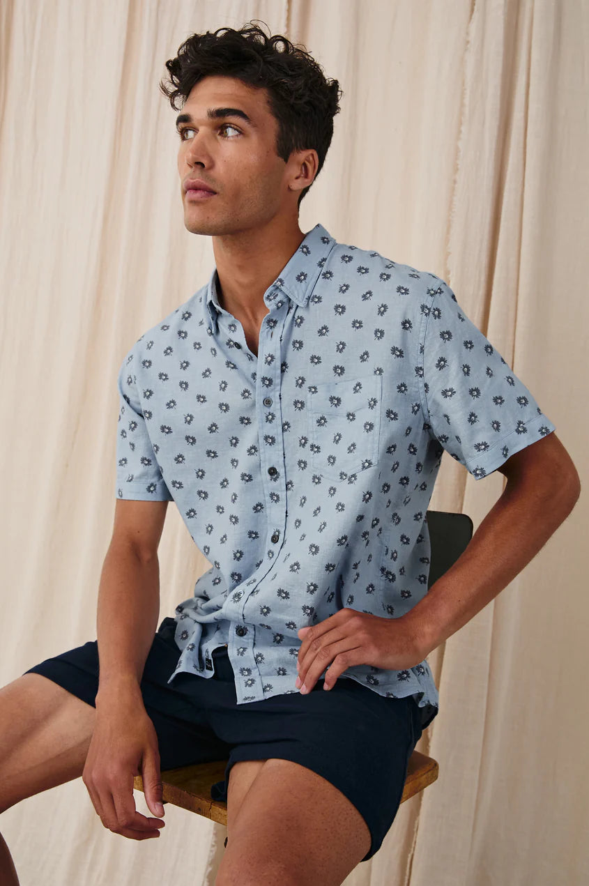 Carson Shirt in Daisy Toss Celestial