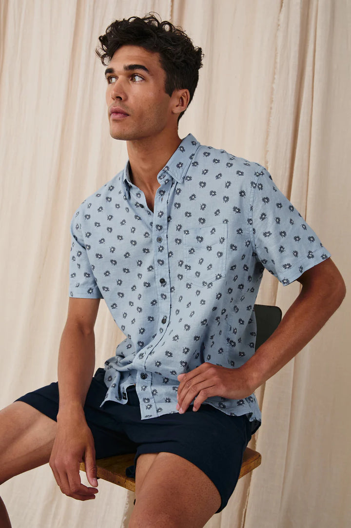 Carson Shirt in Daisy Toss Celestial