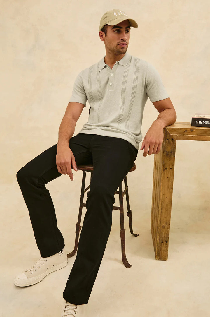Cillian Polo Shirt in Silver Sand