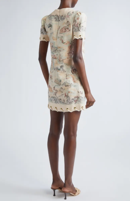 Rebellion Rope Trim Linen Minidress