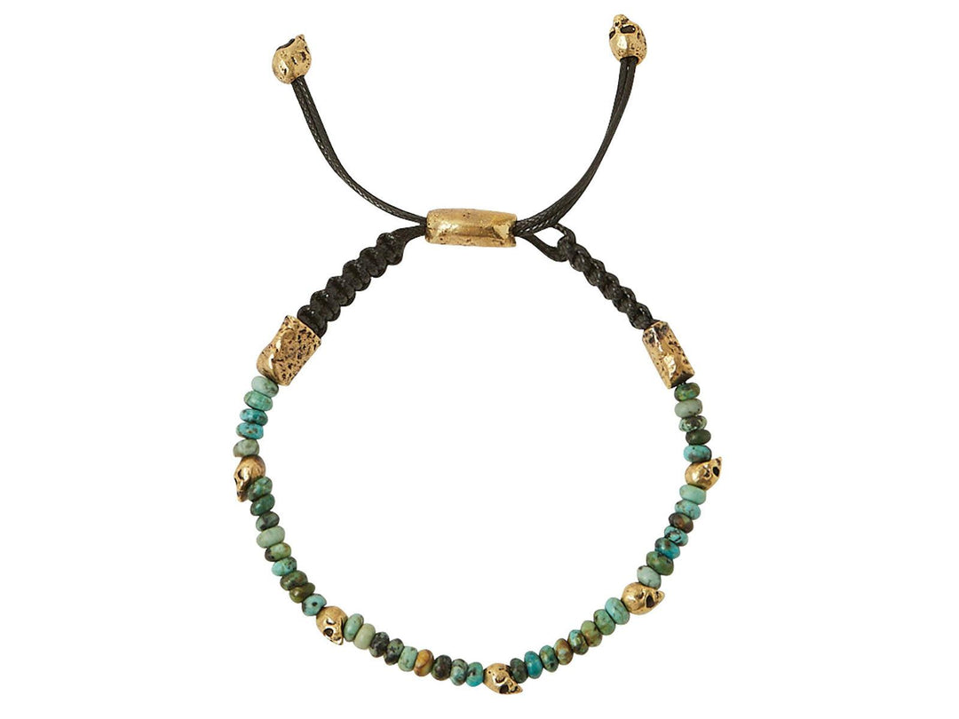 Bracelet Brass Turq Beads
