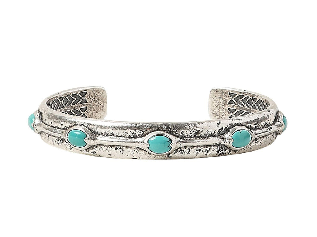 Silver Cuff with Turquoise