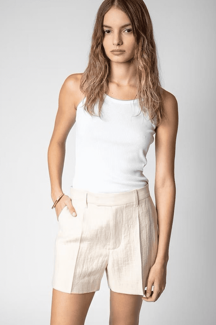 Please Tailleur Linen Shorts