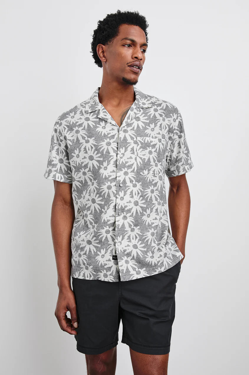 Waimea Shirt in Perennial Charcoal White