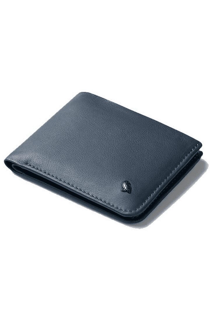 Dark Blue Leather Money Bag For Men