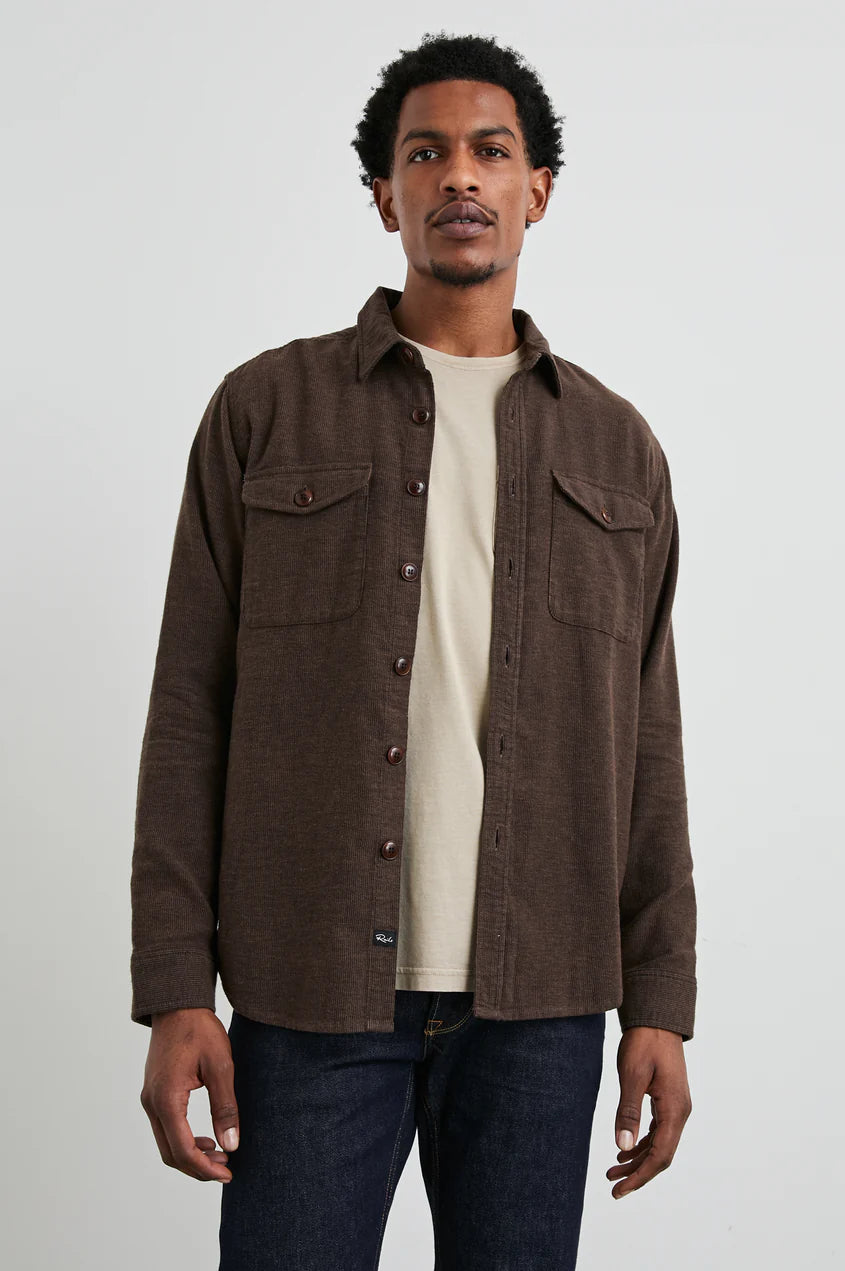 Burr Shirt Jacket in Pine Cone