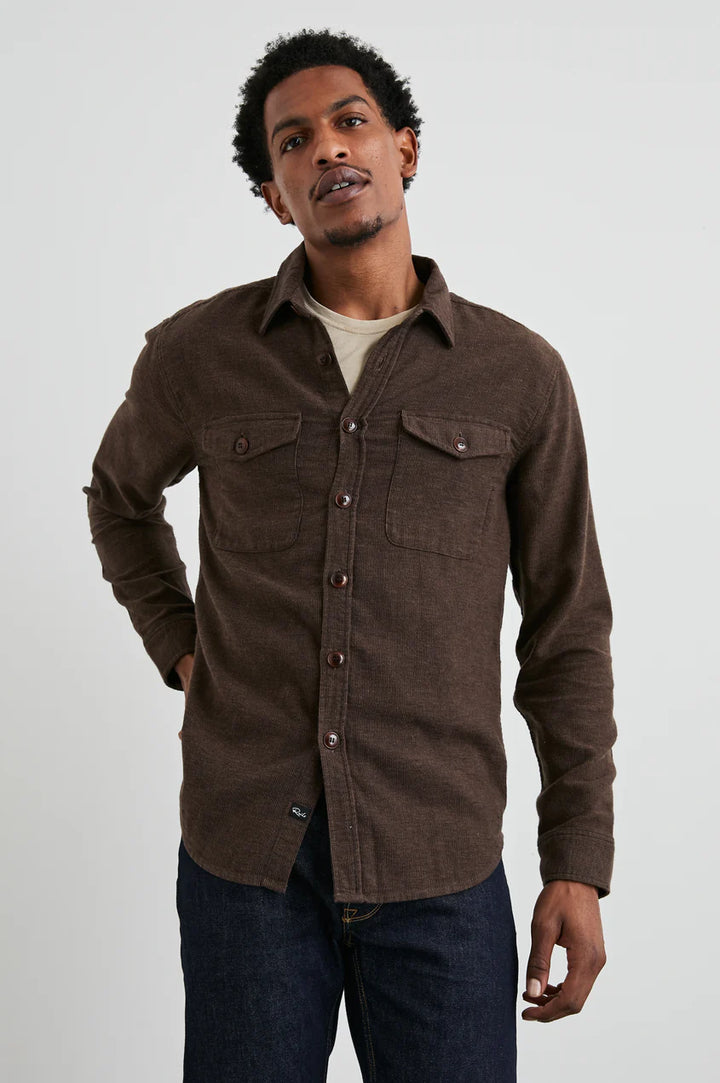 Burr Shirt Jacket in Pine Cone