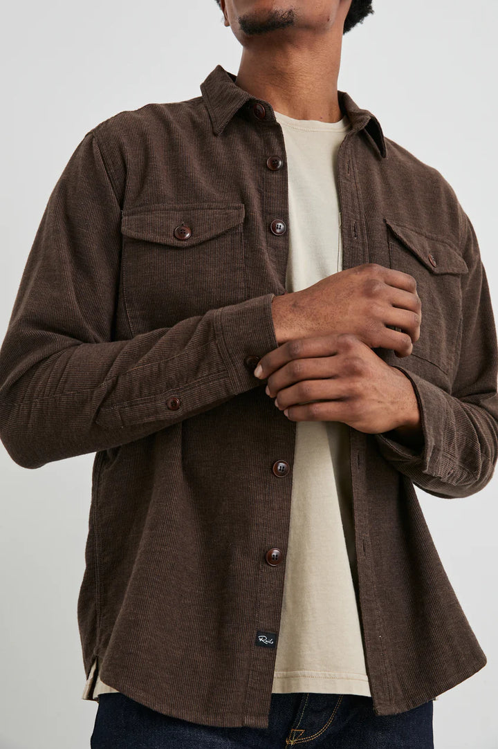 Burr Shirt Jacket in Pine Cone