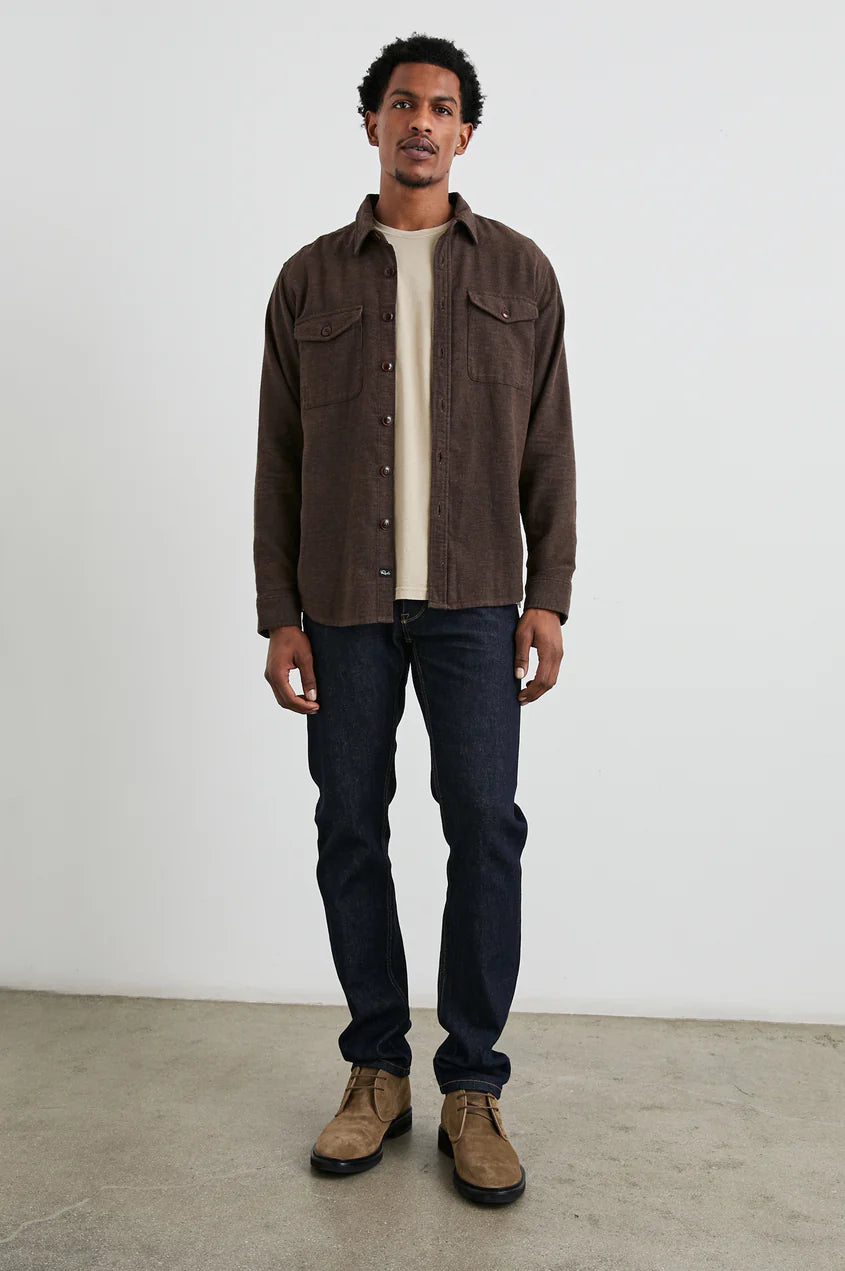 Burr Shirt Jacket in Pine Cone