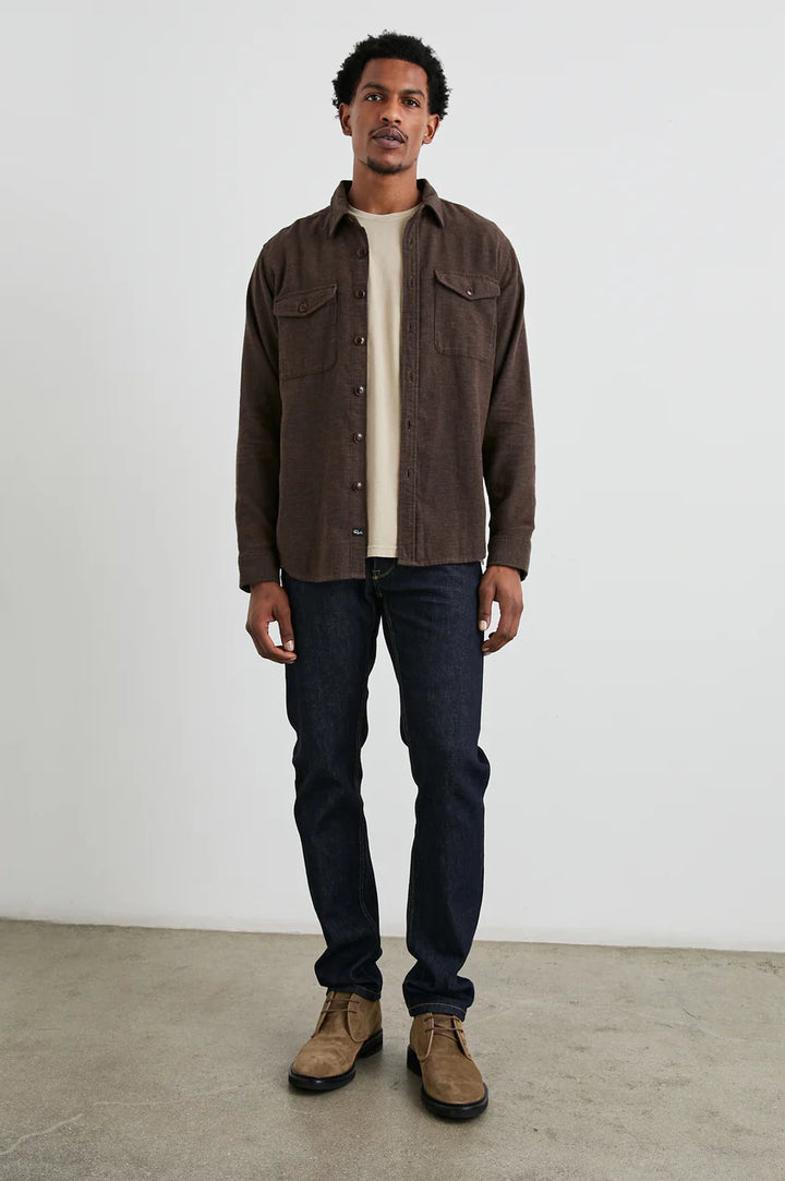 Burr Shirt Jacket in Pine Cone