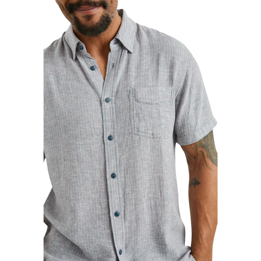 Carson Shirt in Chambray Red