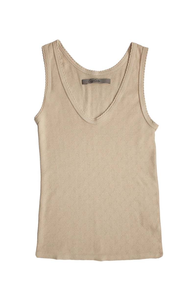 Scallop Edge Pointelle Tank