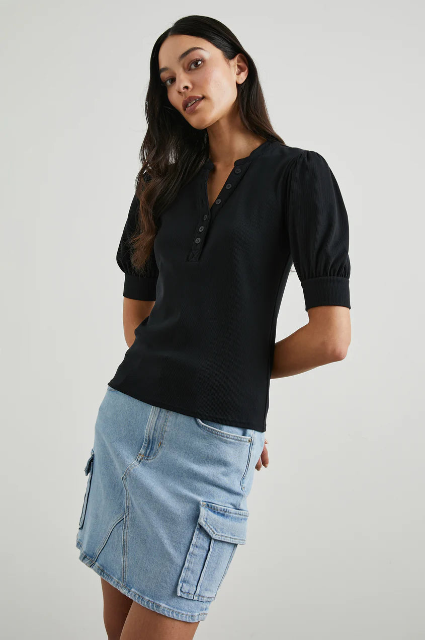 Jewel Top in Washed Black