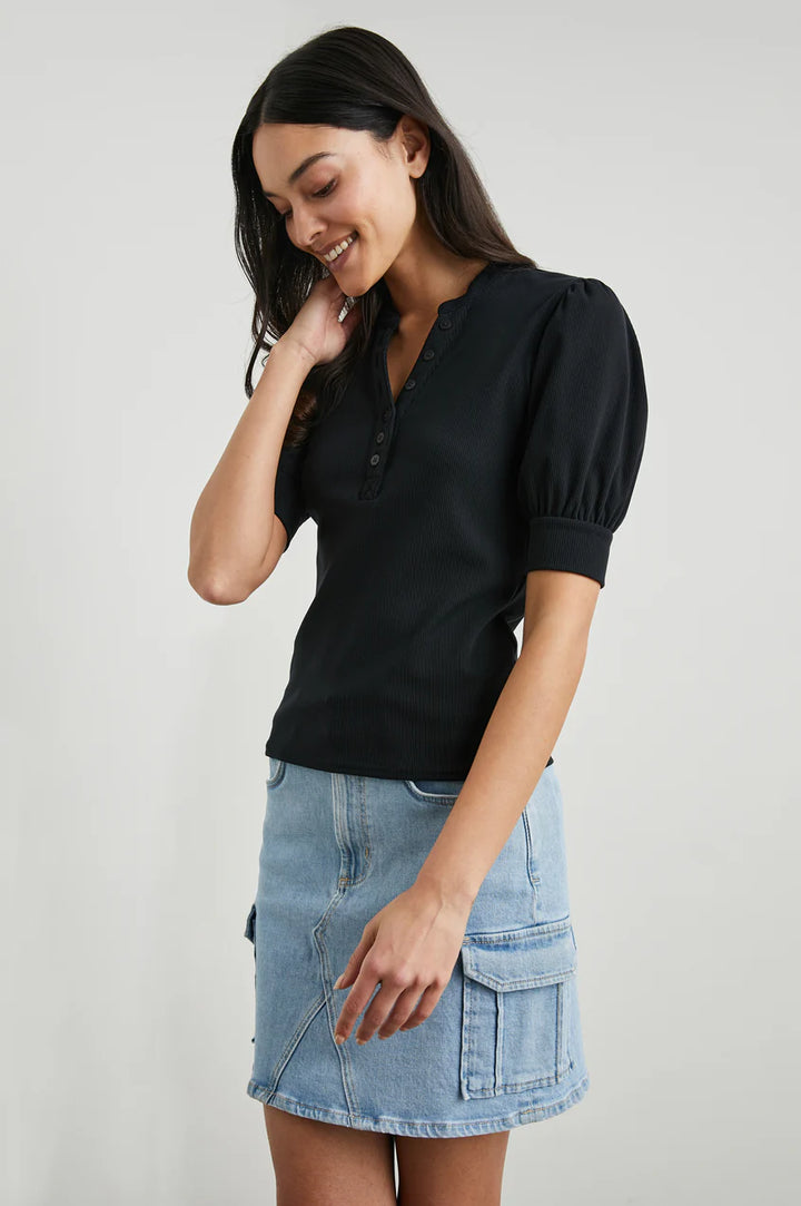 Jewel Top in Washed Black