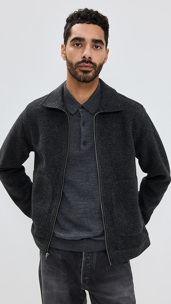 Shael Zip Jacket in Graphite