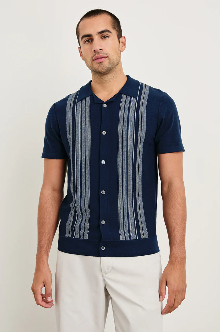 Silas Shirt in Blue Heather Multi