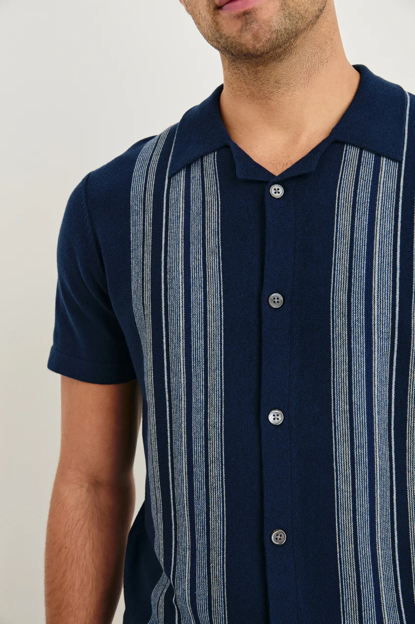 Silas Shirt in Blue Heather Multi