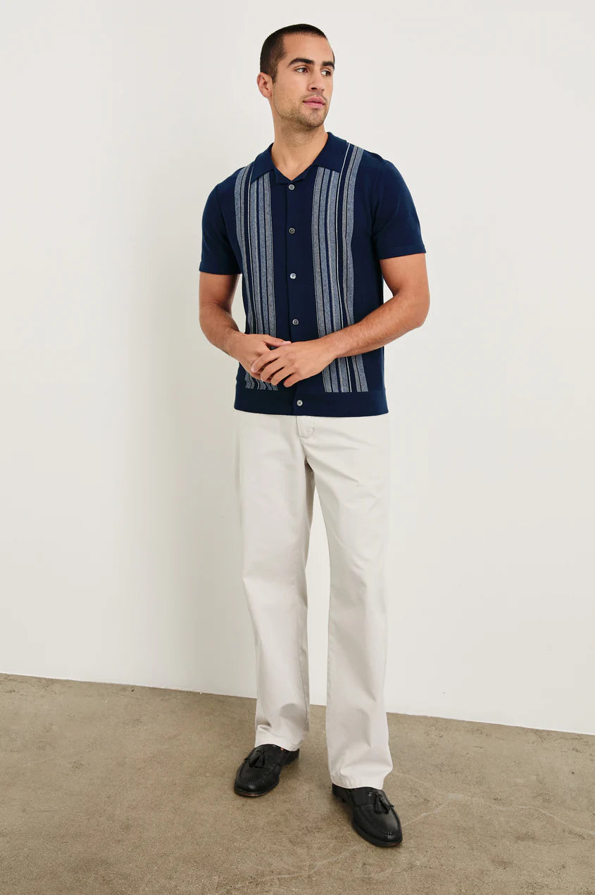 Silas Shirt in Blue Heather Multi