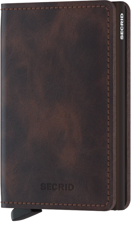 Slim Vintage Wallet Chocolate, OS