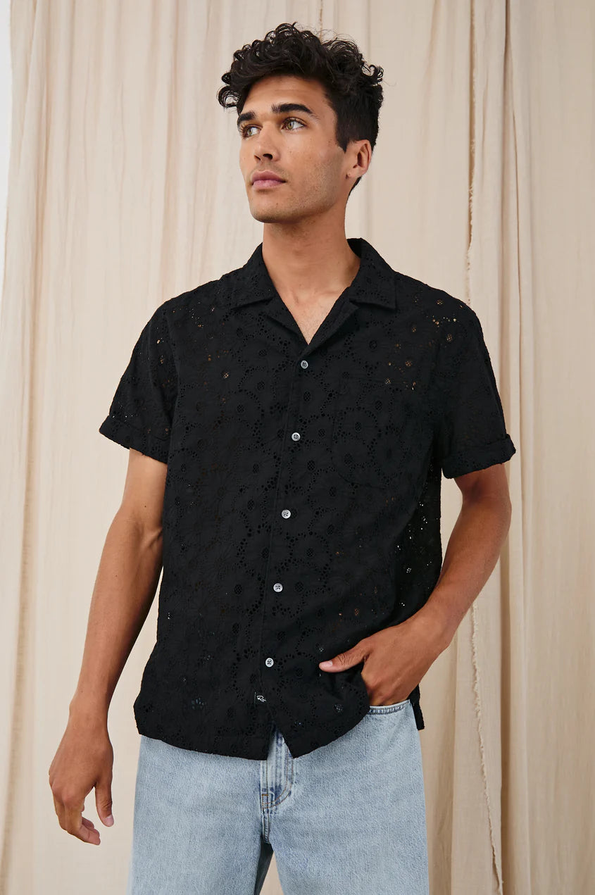 Tyler Shirt in Black Floral