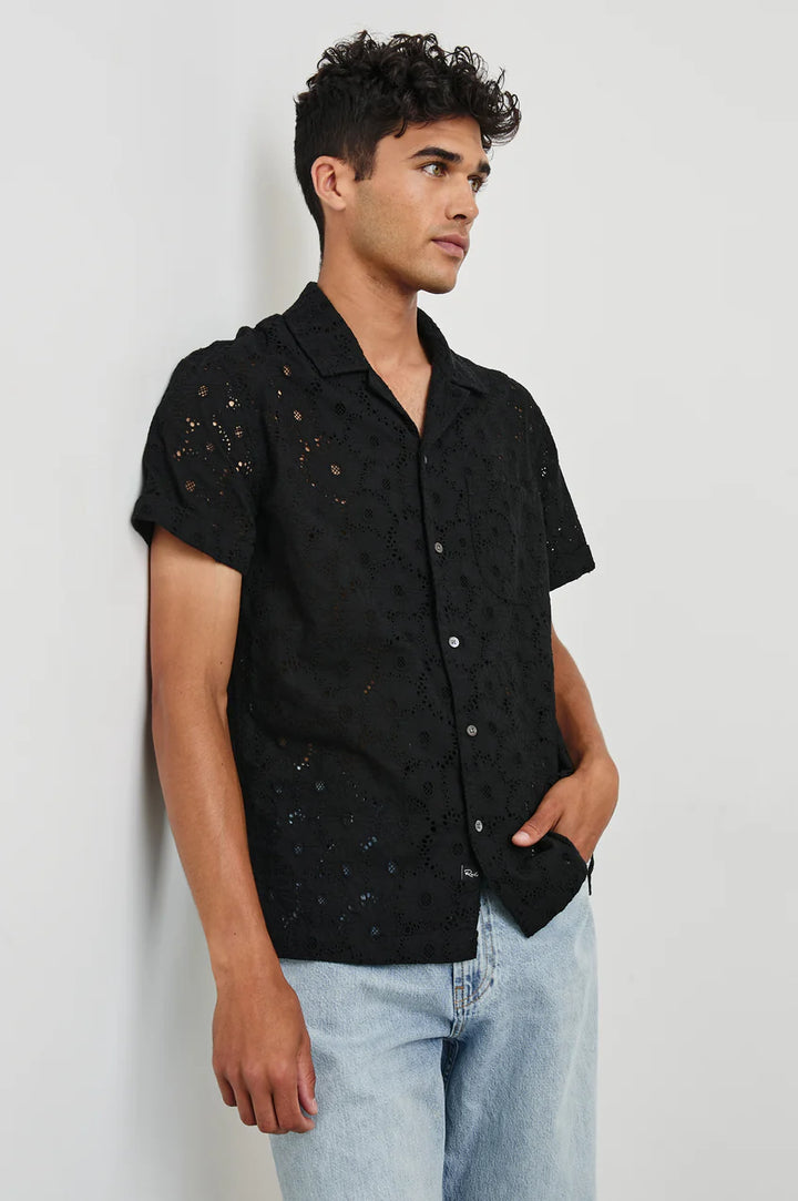 Tyler Shirt in Black Floral